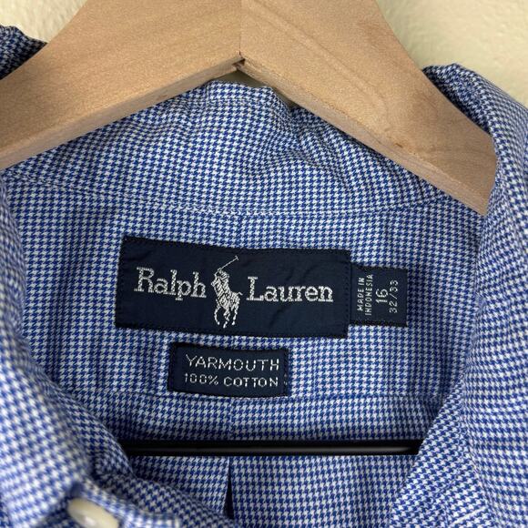 Ralph Lauren Yarmouth 100% Cotton Button Down Shirt 16 32/33 - Picture 4 of 7